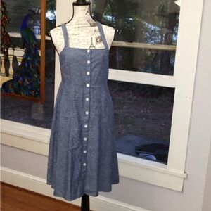 Blue Button-Down Women's Dress